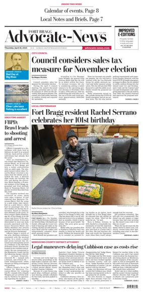 Cover of Fort Bragg Advocate-News