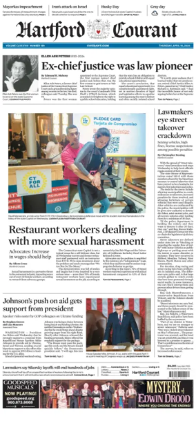 Cover of Hartford Courant