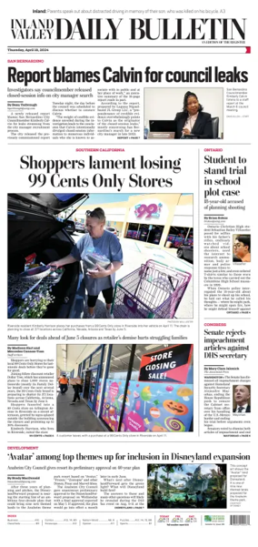 Cover of Inland Valley Daily Bulletin