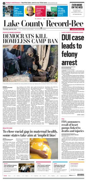 Cover of Lake County Record-Bee
