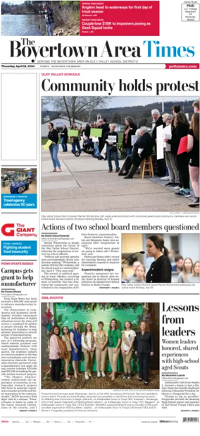 Cover of The Boyertown Area Times