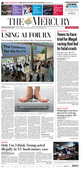 Cover of The Mercury (Pottstown, PA)