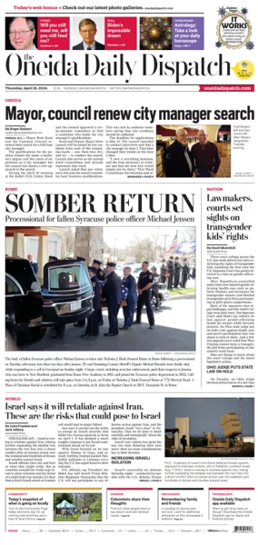 Cover of The Oneida Daily Dispatch (Oneida, NY)