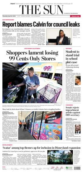 Cover of The Sun (San Bernardino)