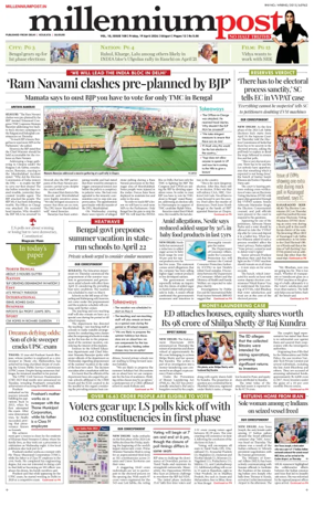 Cover of Millennium Post Siliguri