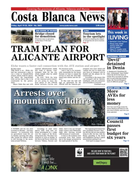 Cover of Costa Blanca News (North Edition)  