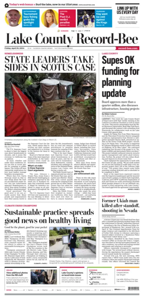 Cover of Lake County Record-Bee
