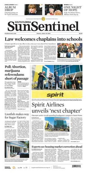 Cover of Sun Sentinel Broward Edition