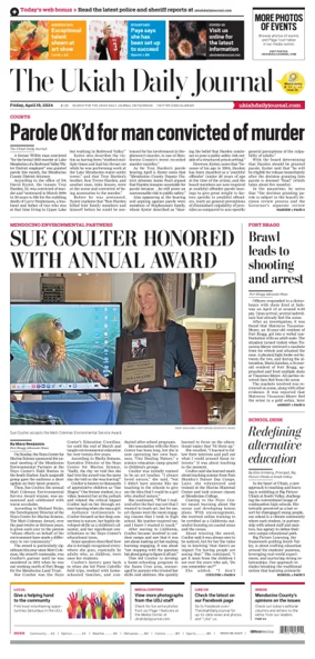 Cover of The Ukiah Daily Journal