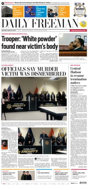 Cover of Daily Freeman (Kingston, NY)