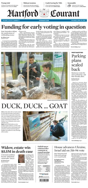 Cover of Hartford Courant