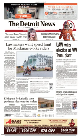 Cover of The Detroit News