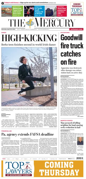 Cover of The Mercury (Pottstown, PA)