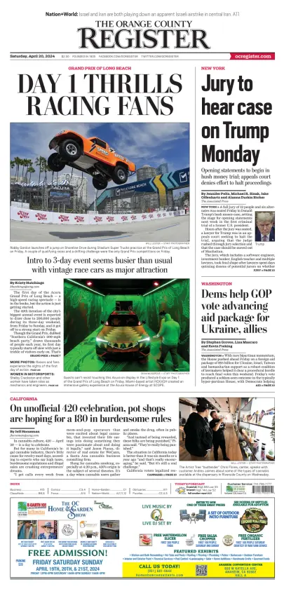 Cover of The Orange County Register