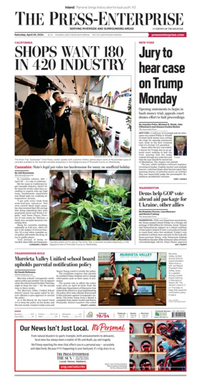 Cover of The Riverside Press-Enterprise