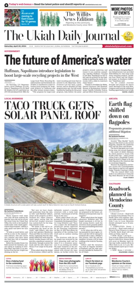 Cover of The Ukiah Daily Journal