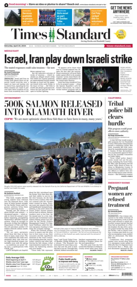 Cover of Times Standard (Eureka)