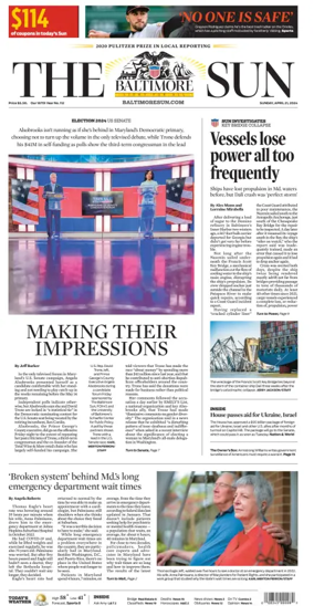 Cover of Baltimore Sun Sunday