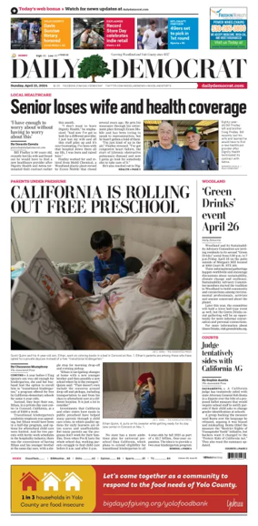 Cover of Daily Democrat (Woodland)