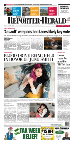 Cover of Loveland Reporter-Herald