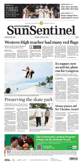 Cover of South Florida Sun-Sentinel Palm Beach (Sunday)