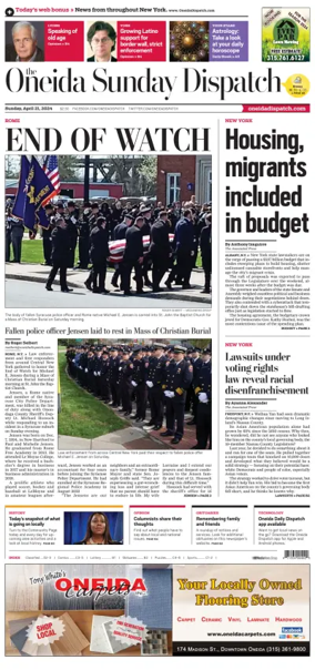 Cover of The Oneida Daily Dispatch (Oneida, NY)