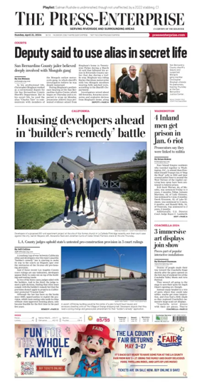 Cover of The Riverside Press-Enterprise