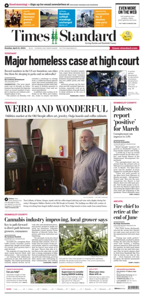 Cover of Times Standard (Eureka)