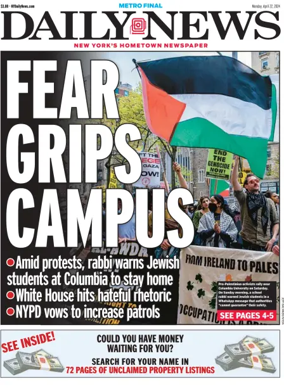 Cover of New York Daily News