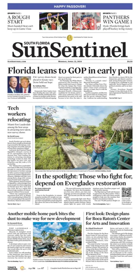 Cover of Sun Sentinel Broward Edition