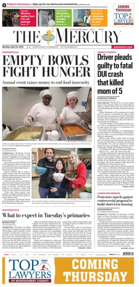 Cover of The Mercury (Pottstown, PA)