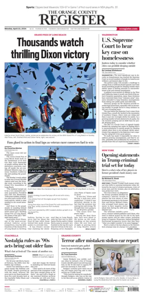 Cover of The Orange County Register