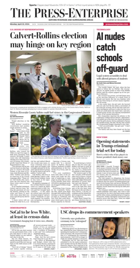 Cover of The Riverside Press-Enterprise