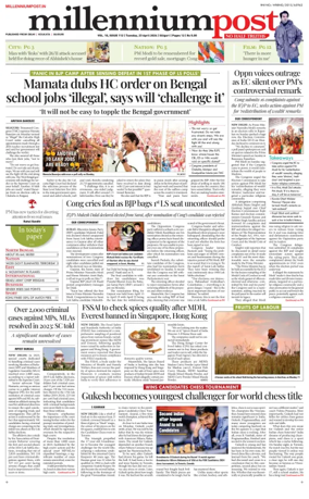 Cover of Millennium Post Siliguri