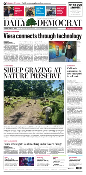 Cover of Daily Democrat (Woodland)