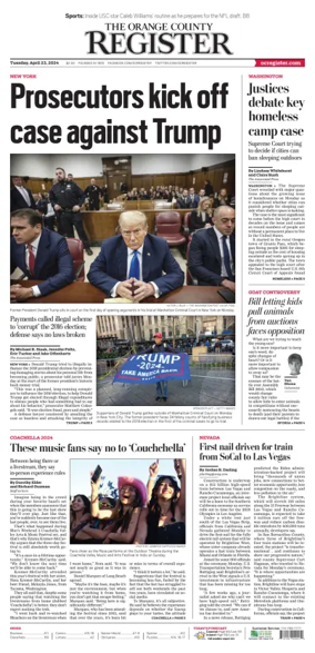 Cover of The Orange County Register