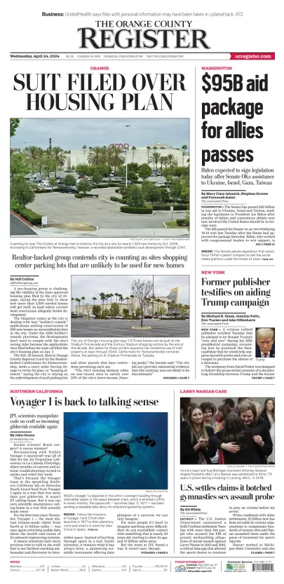 Cover of The Orange County Register