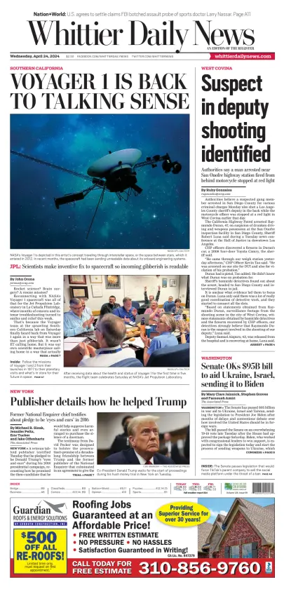 Cover of Whittier Daily News