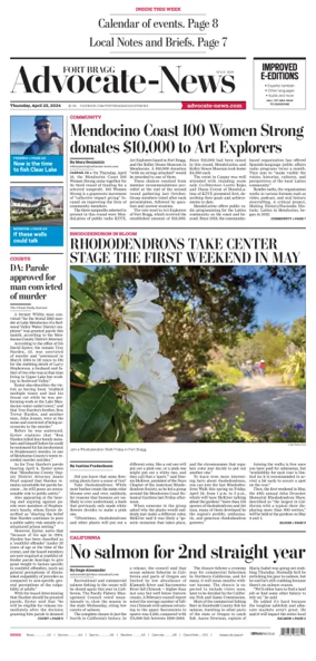 Cover of Fort Bragg Advocate-News