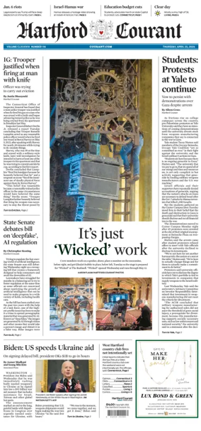 Cover of Hartford Courant