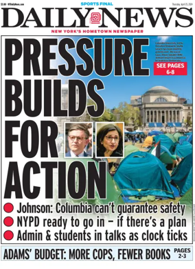 Cover of New York Daily News