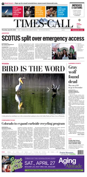 Cover of Times-Call (Longmont)