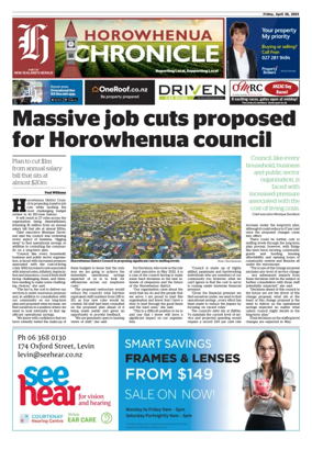 Cover of Horowhenua Chronicle
