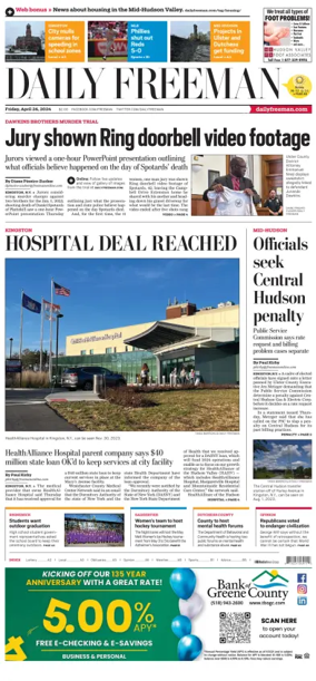 Cover of Daily Freeman (Kingston, NY)