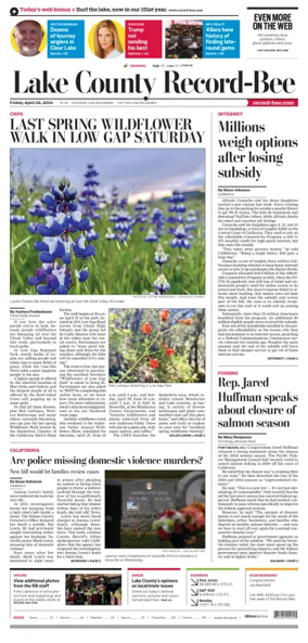 Cover of Lake County Record-Bee