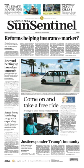 Cover of Sun Sentinel Palm Beach Edition