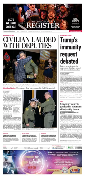 Cover of The Orange County Register
