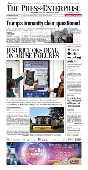 Cover of The Riverside Press-Enterprise