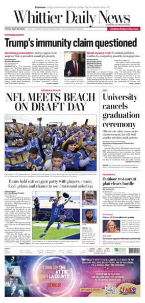 Cover of Whittier Daily News