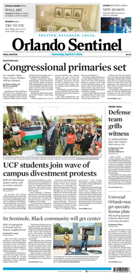 Cover of Orlando Sentinel